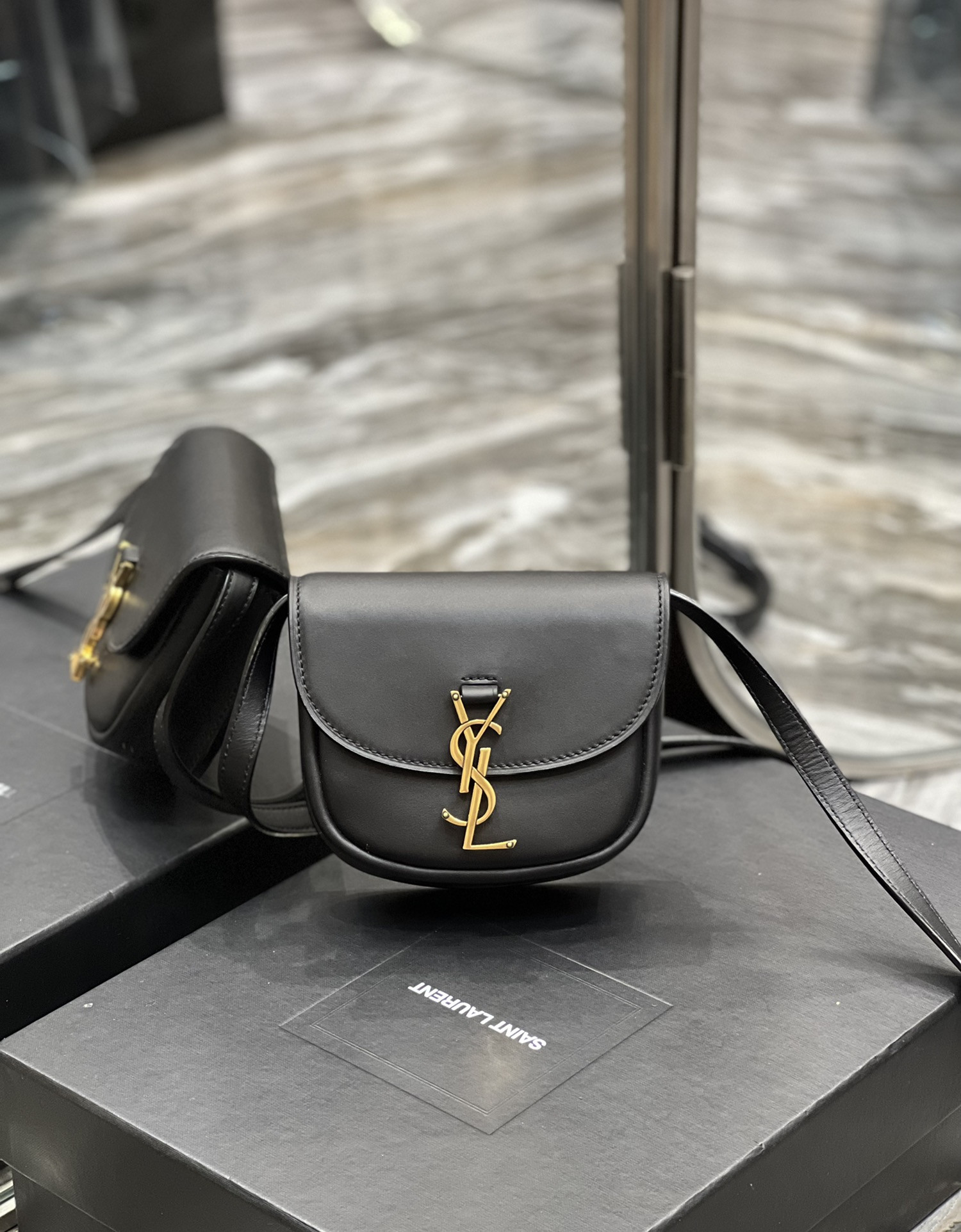 YSL KAIA SMALL SATCHEL IN SMOOTH LEATHER 15x14x4.5cm