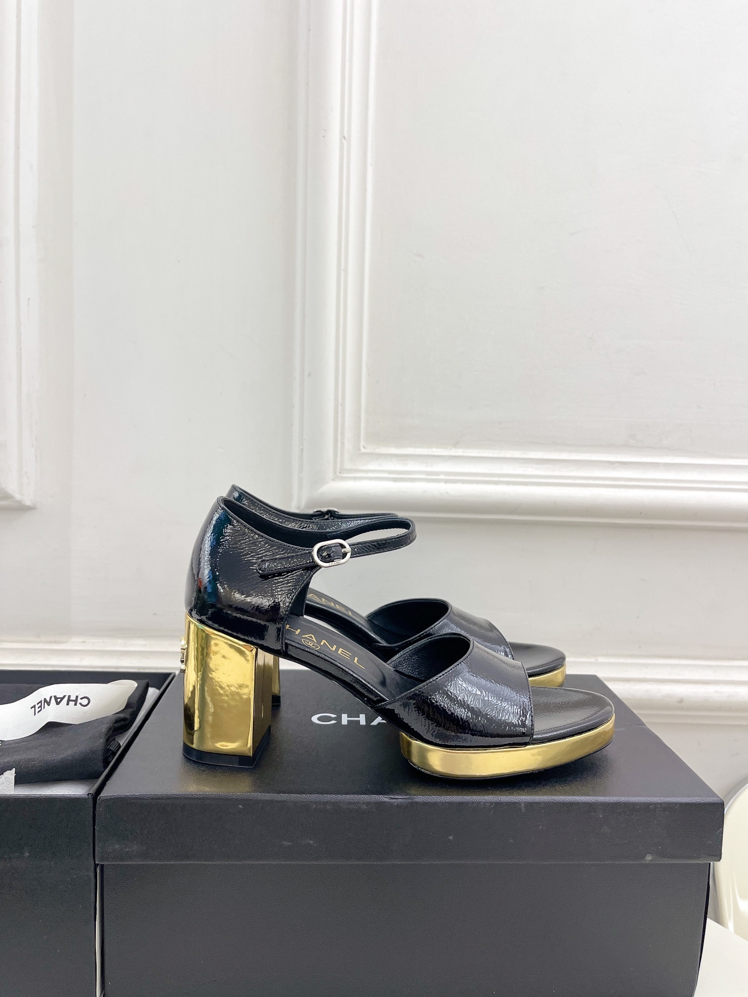 UA CHANEL HEELED SANDALS