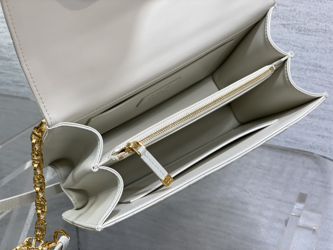 Dior Medium Dior Ange Bag Latte Macrocannage Calfskin 26 x 17 x 9 cm