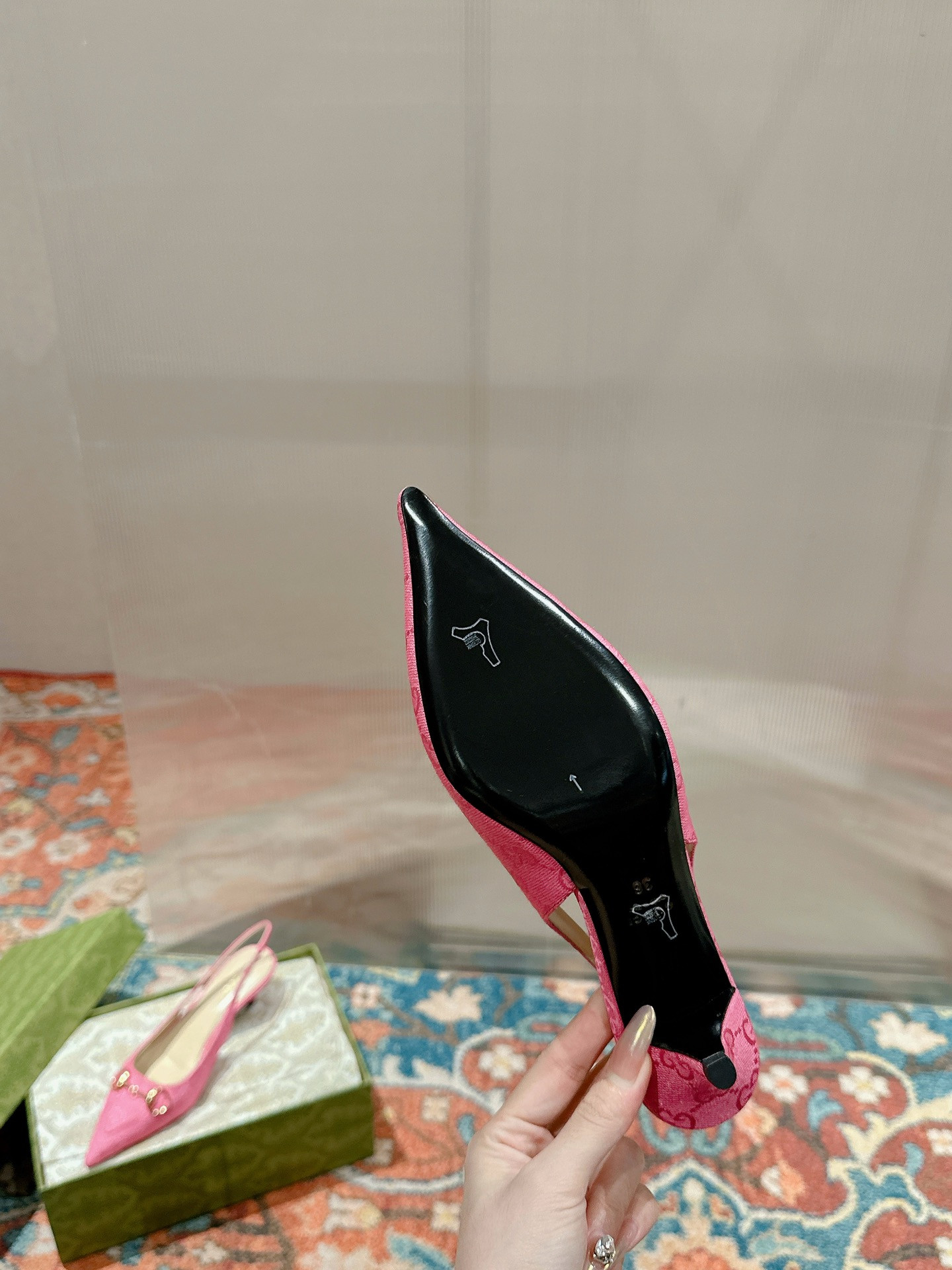 UA GUCCI HORSEBIT SLINGBACK PUMP LOW HEEL