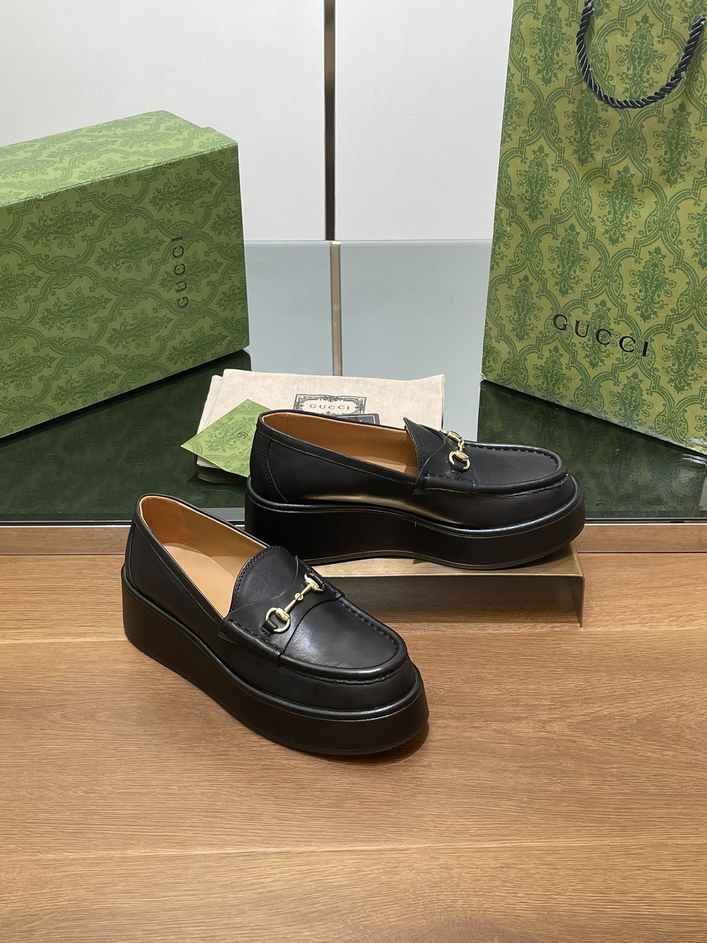 UA GUCCI HORSEBIT WEDGE LOAFER