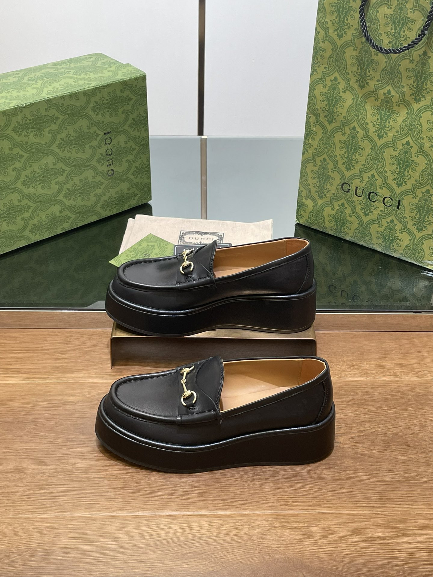 UA GUCCI HORSEBIT WEDGE LOAFER