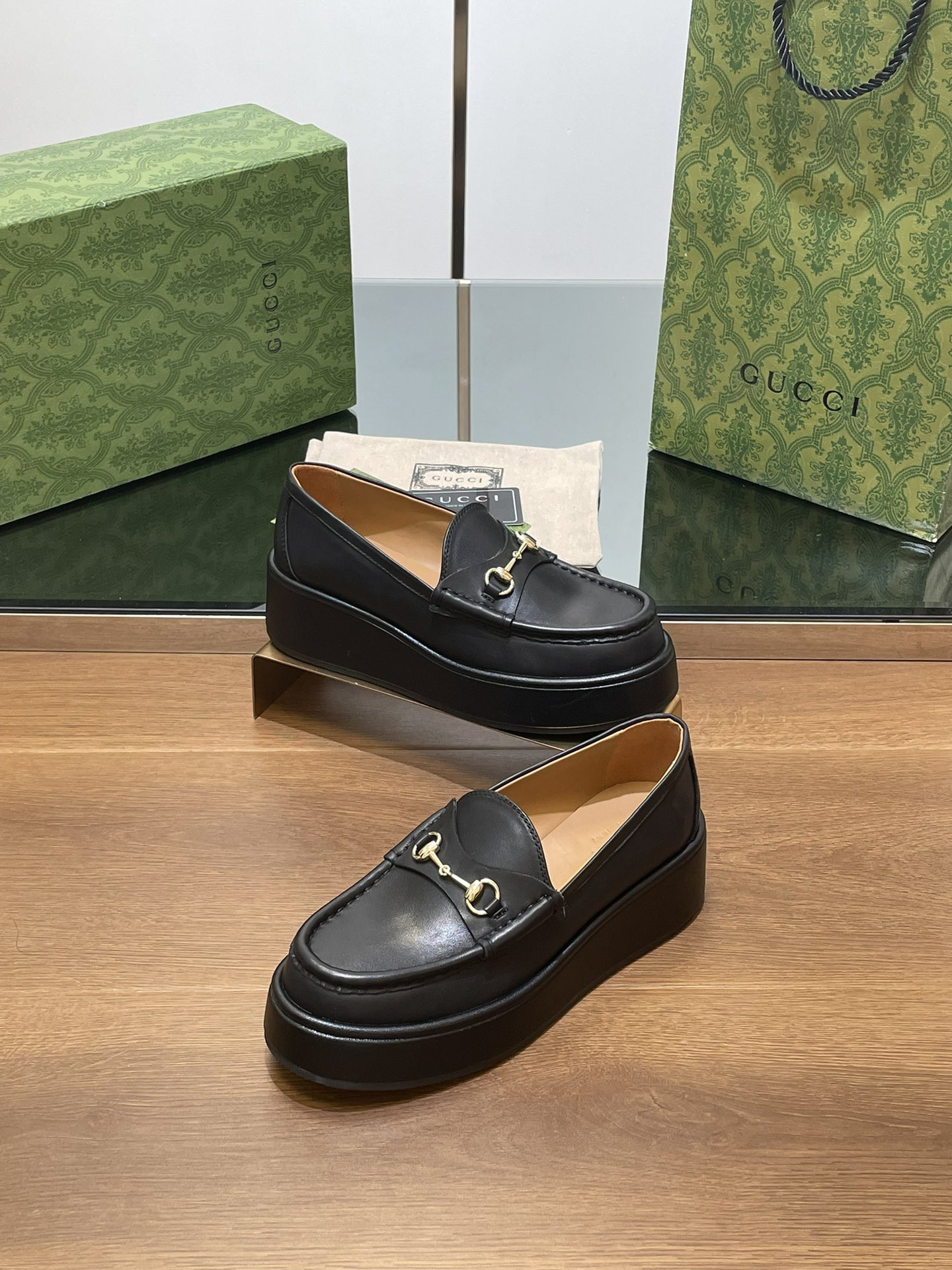 UA GUCCI HORSEBIT WEDGE LOAFER