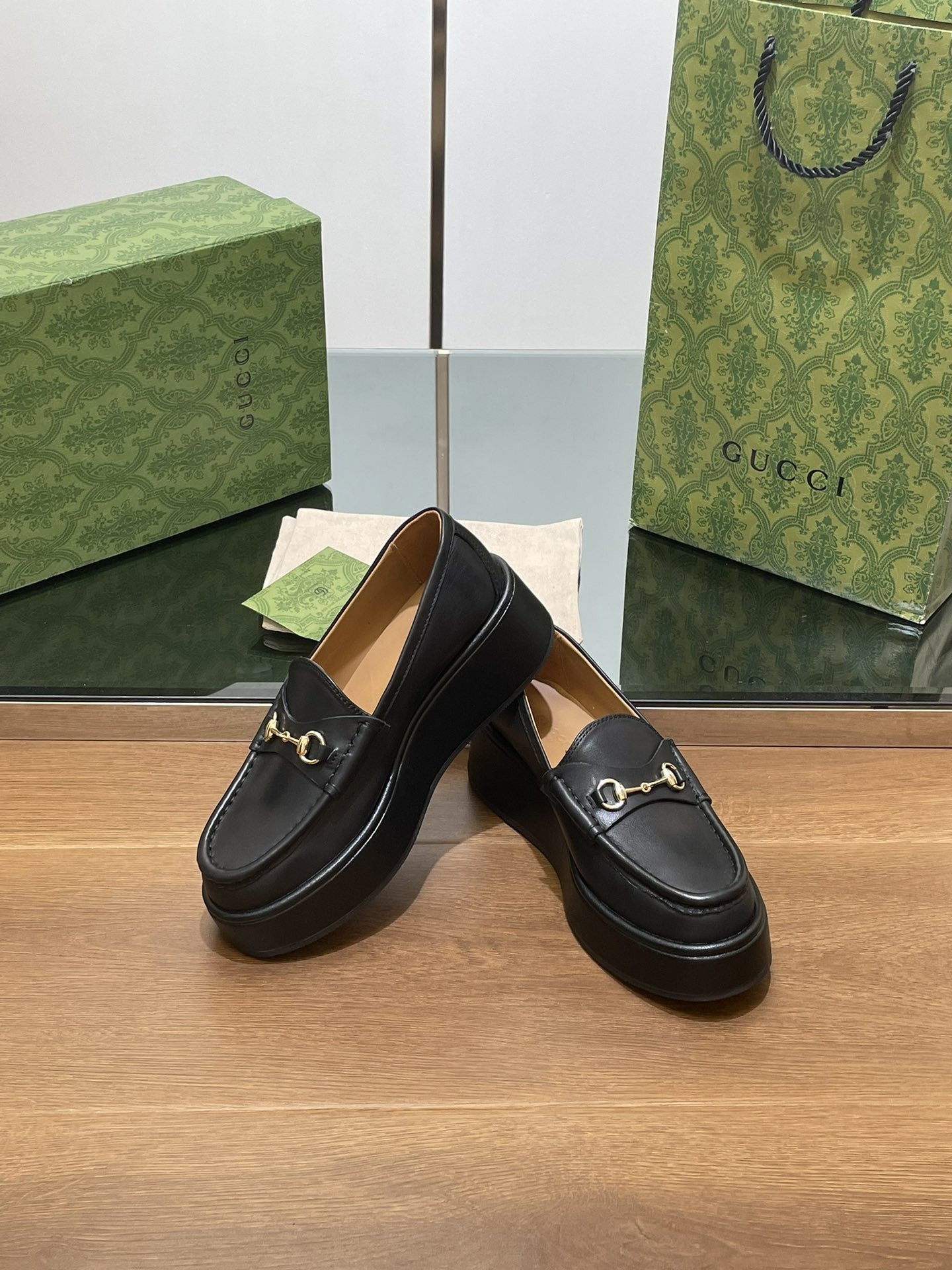 UA GUCCI HORSEBIT WEDGE LOAFER