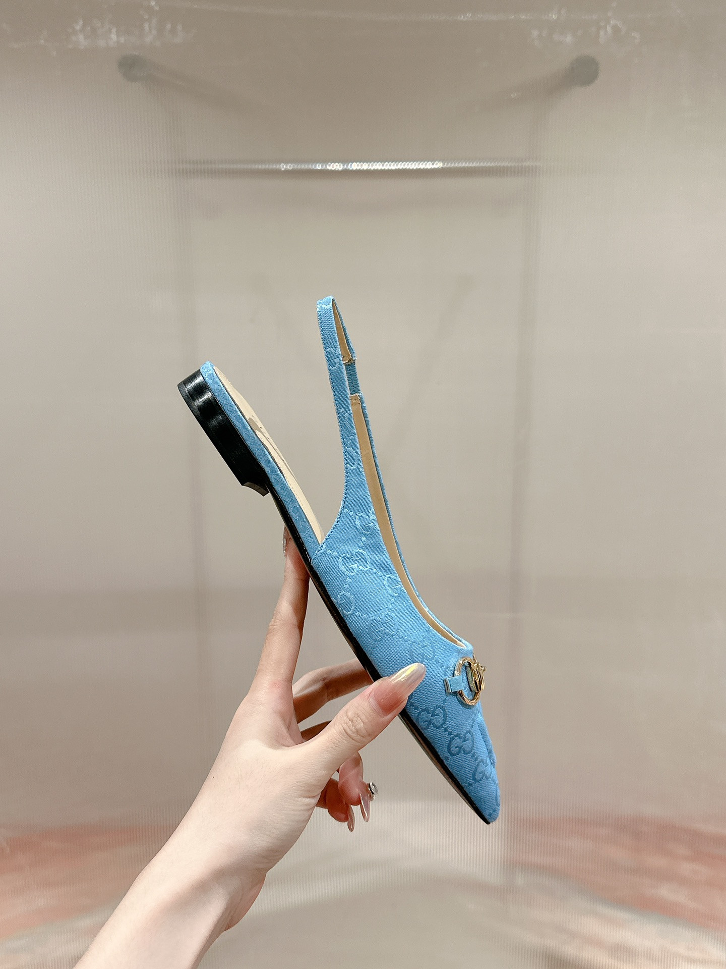 UA GUCCI HORSEBIT SLINGBACK FLAT