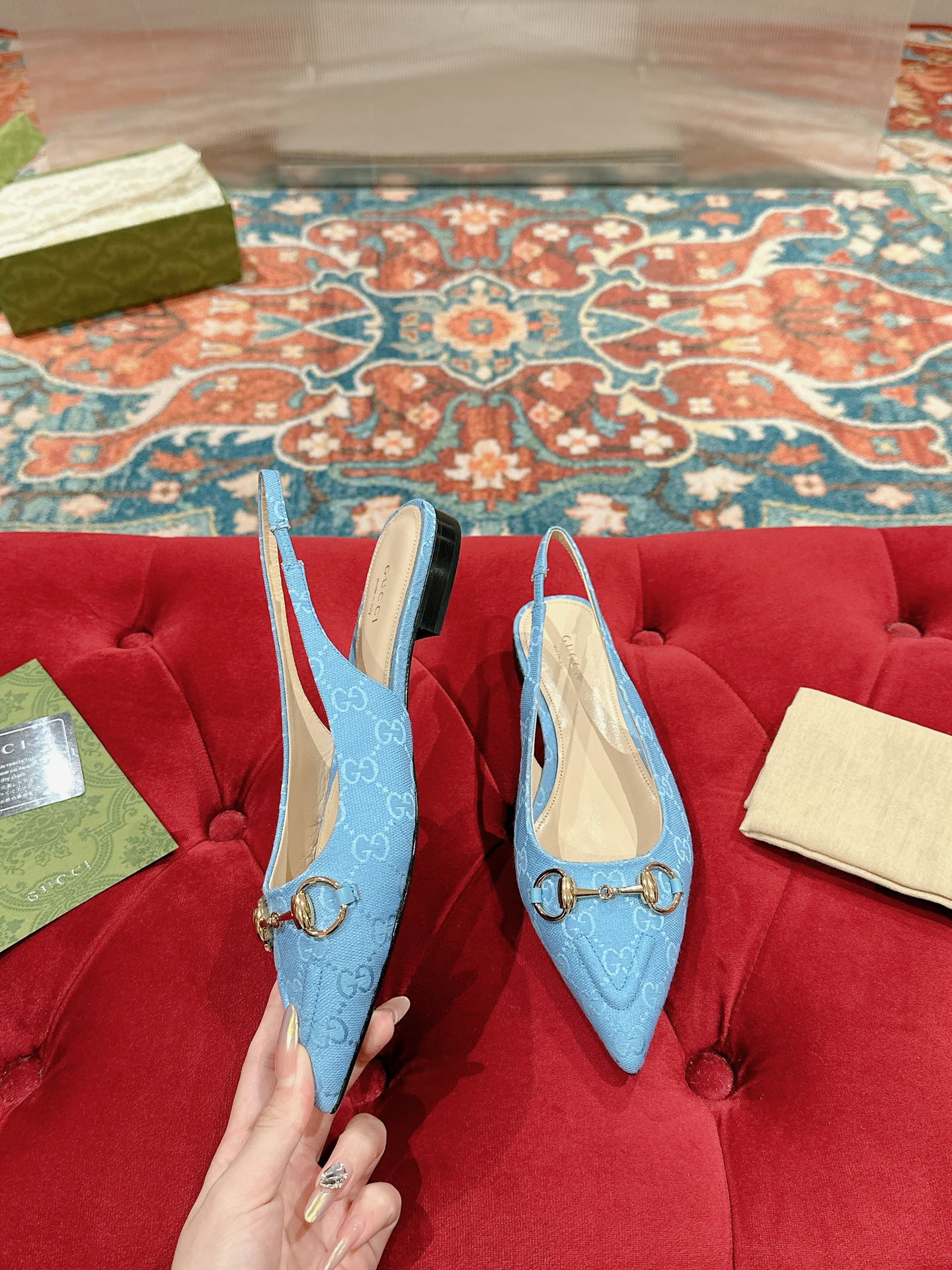 UA GUCCI HORSEBIT SLINGBACK FLAT