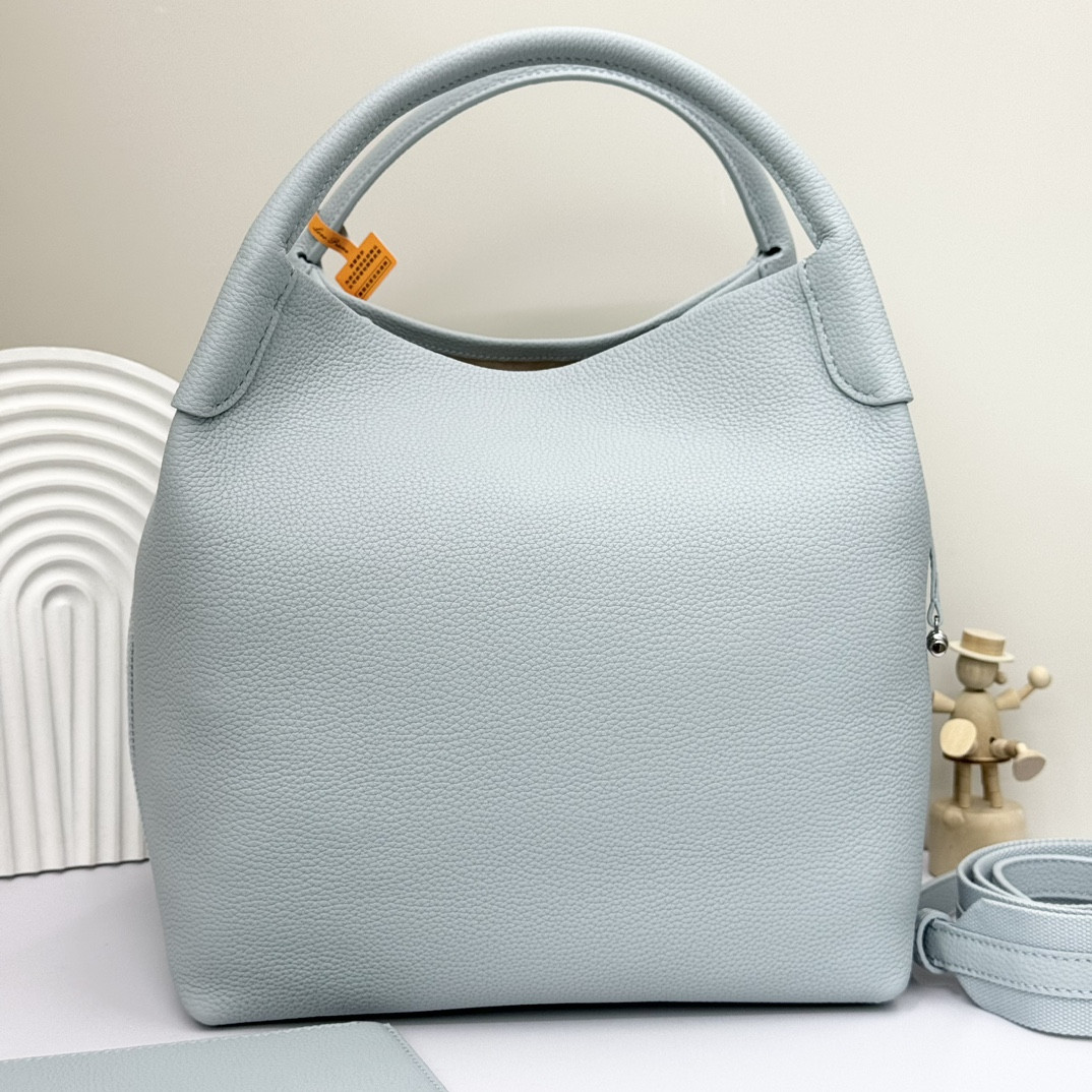 Loro Piana Large Bale Bag Grained Calfskin 24 x 20 x 27 cm