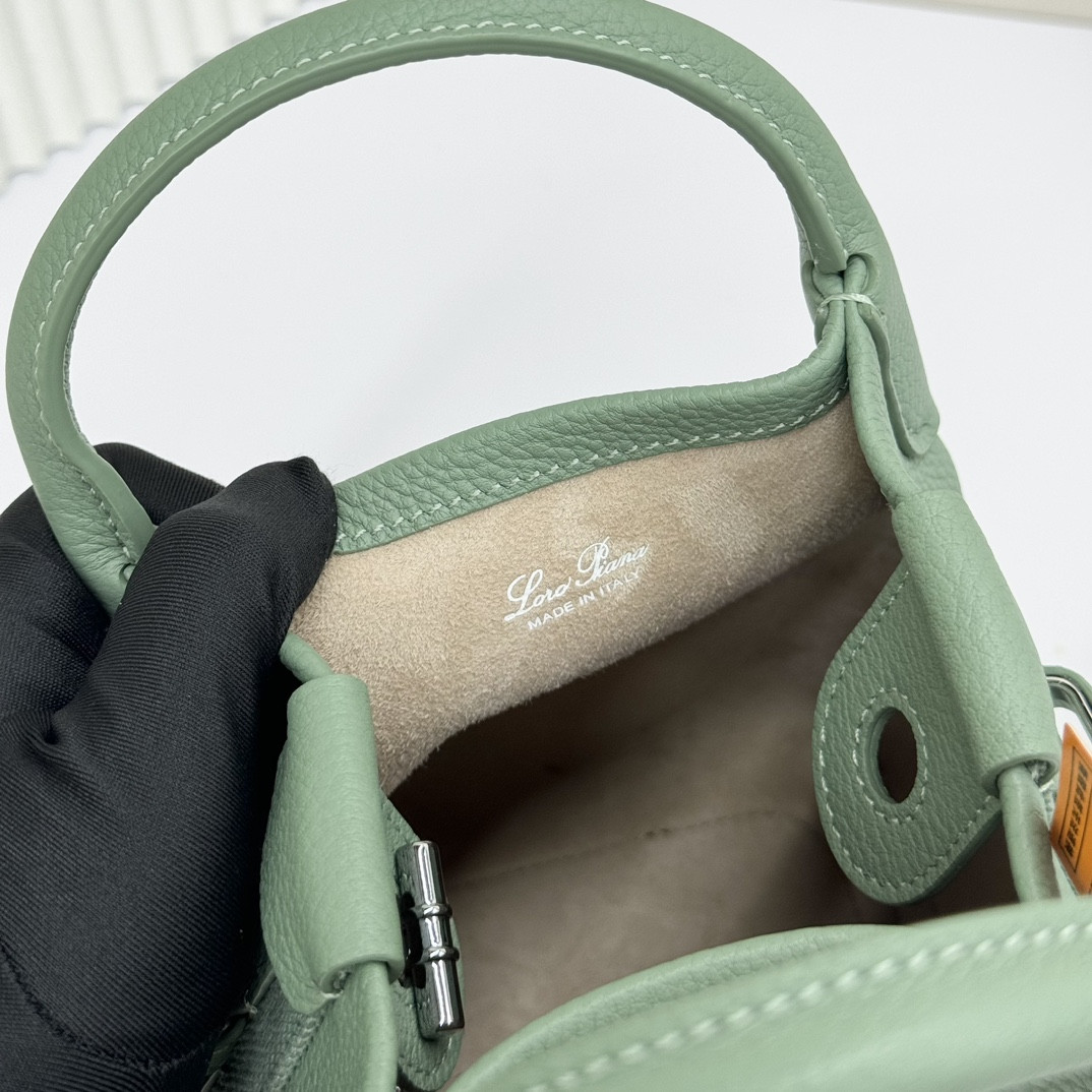 Loro Piana Micro Bale Bag Grained Calfskin 23 x 16 x 14 cm