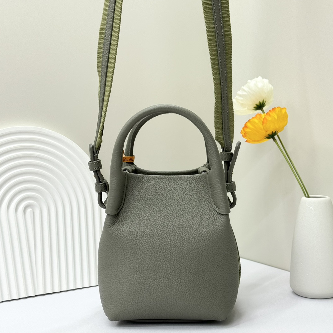 Loro Piana Micro Bale bag Grained Calfskin 23 x 16 x 14 cm