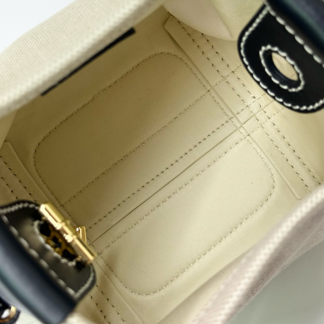 Loro Piana Micro Bale Bag Cotton, Linen 23 x 16 x 14 cm