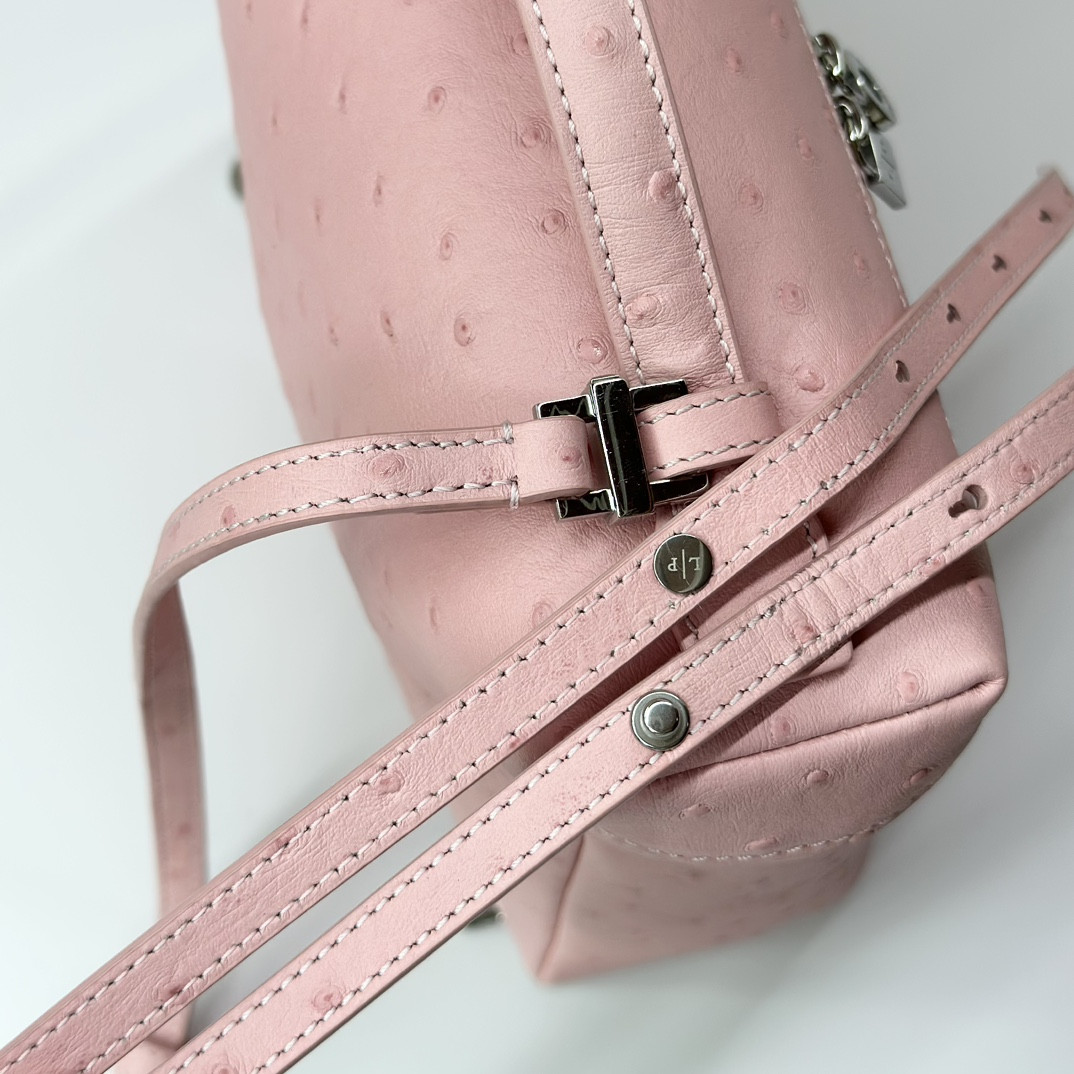 Loro Piana Extra Pocket backpack L23.5 Ostrich-grained Leather 23 x 21 x 8 cm