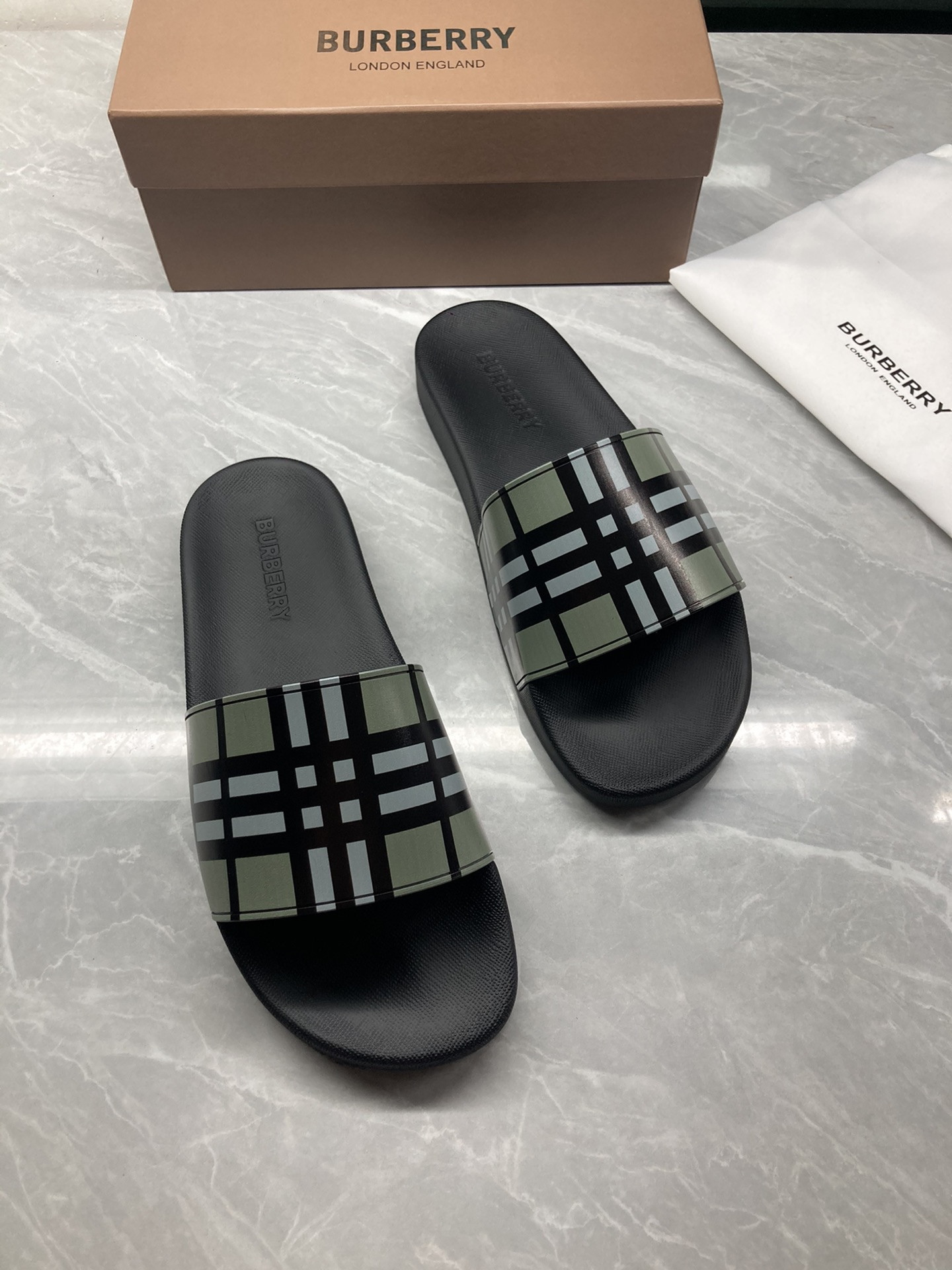 Burberry Check Slides