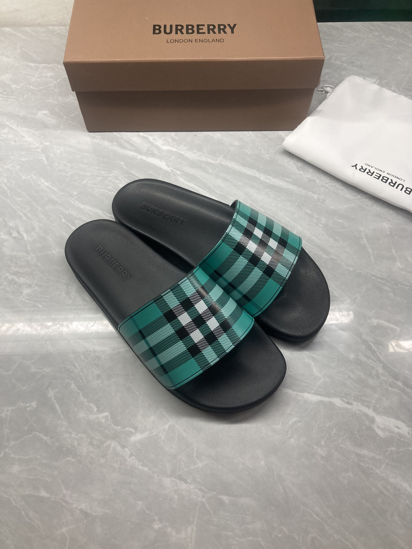 Burberry Check Slides