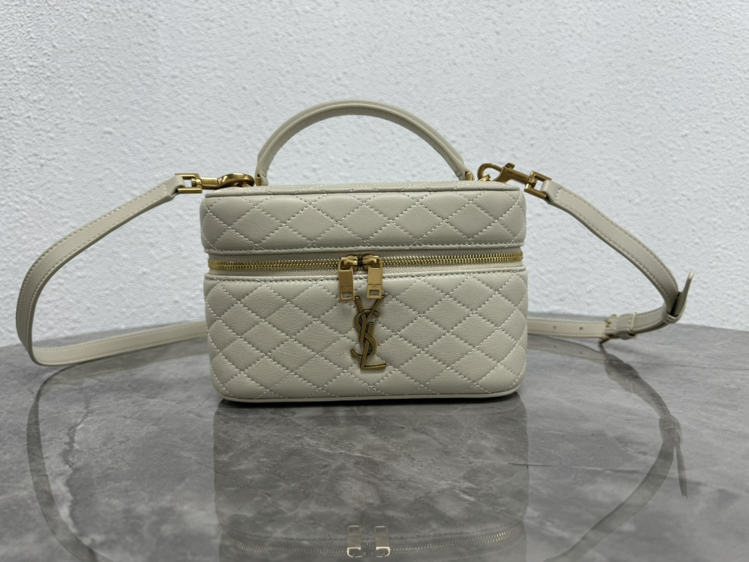 YSL GABY VANITY BAG IN LAMBSKIN 18 X 11 X 6.5 CM