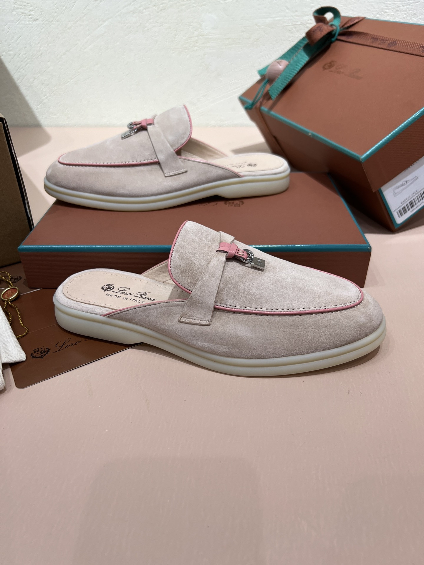 UA Loro Piana Babouche Charms Walk Loafers