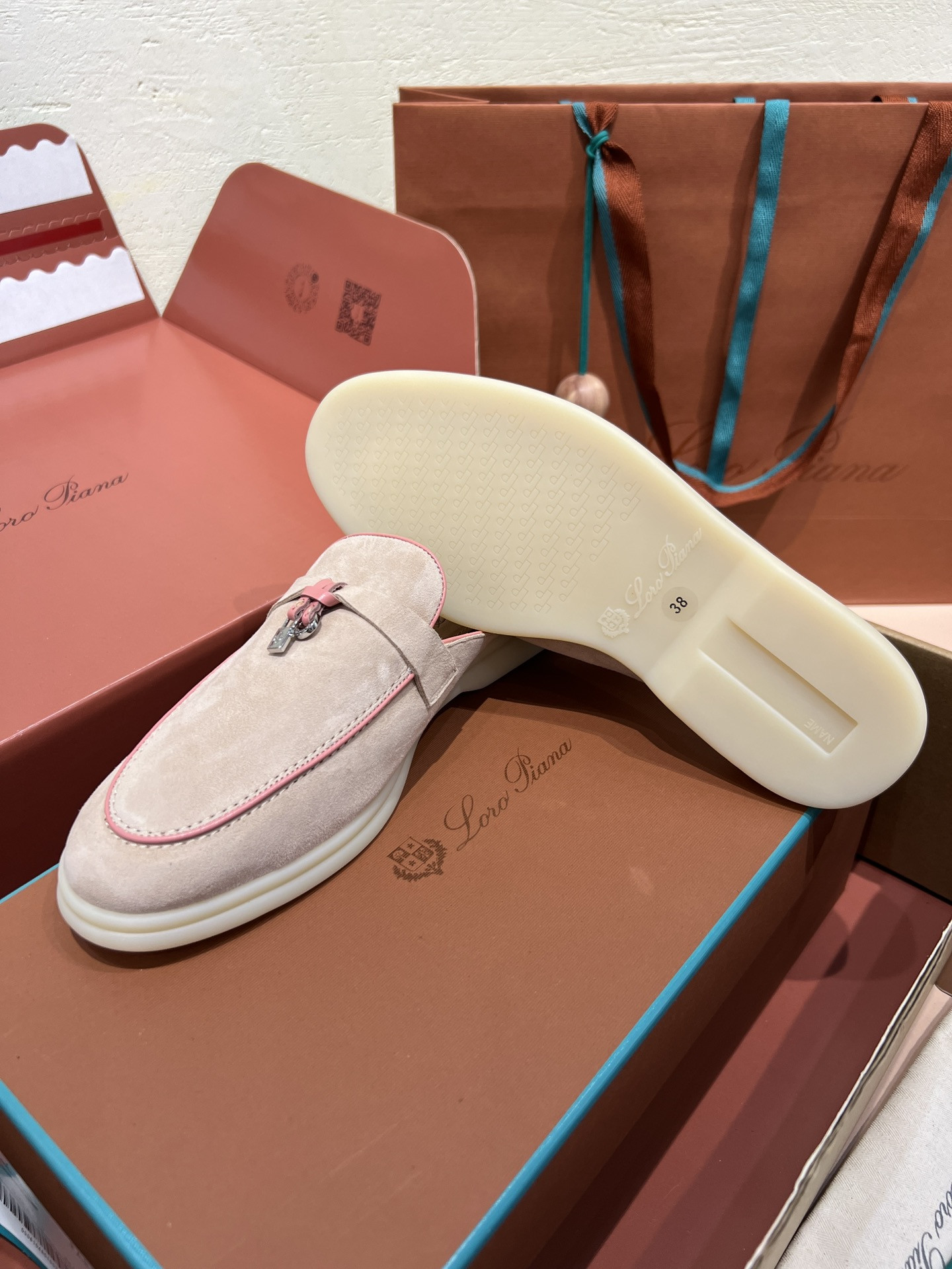 UA Loro Piana Babouche Charms Walk Loafers