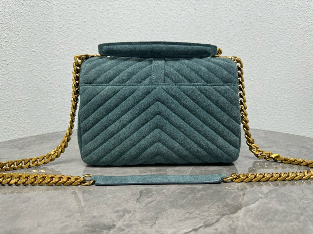 YSL LOULOU QUILTED SUEDE 23x17x9cm