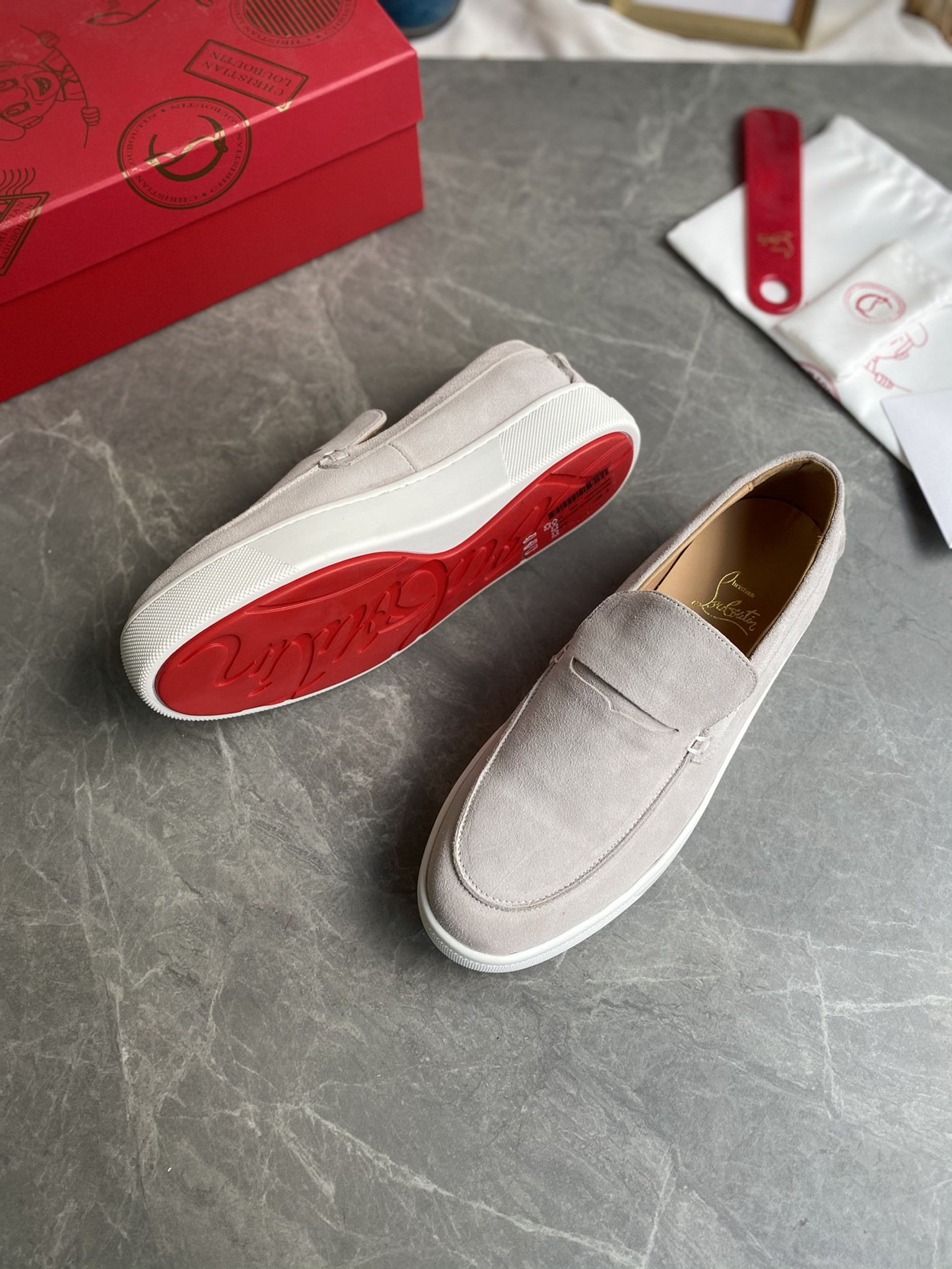 UA Christian Louboutin thick-soled loafers
