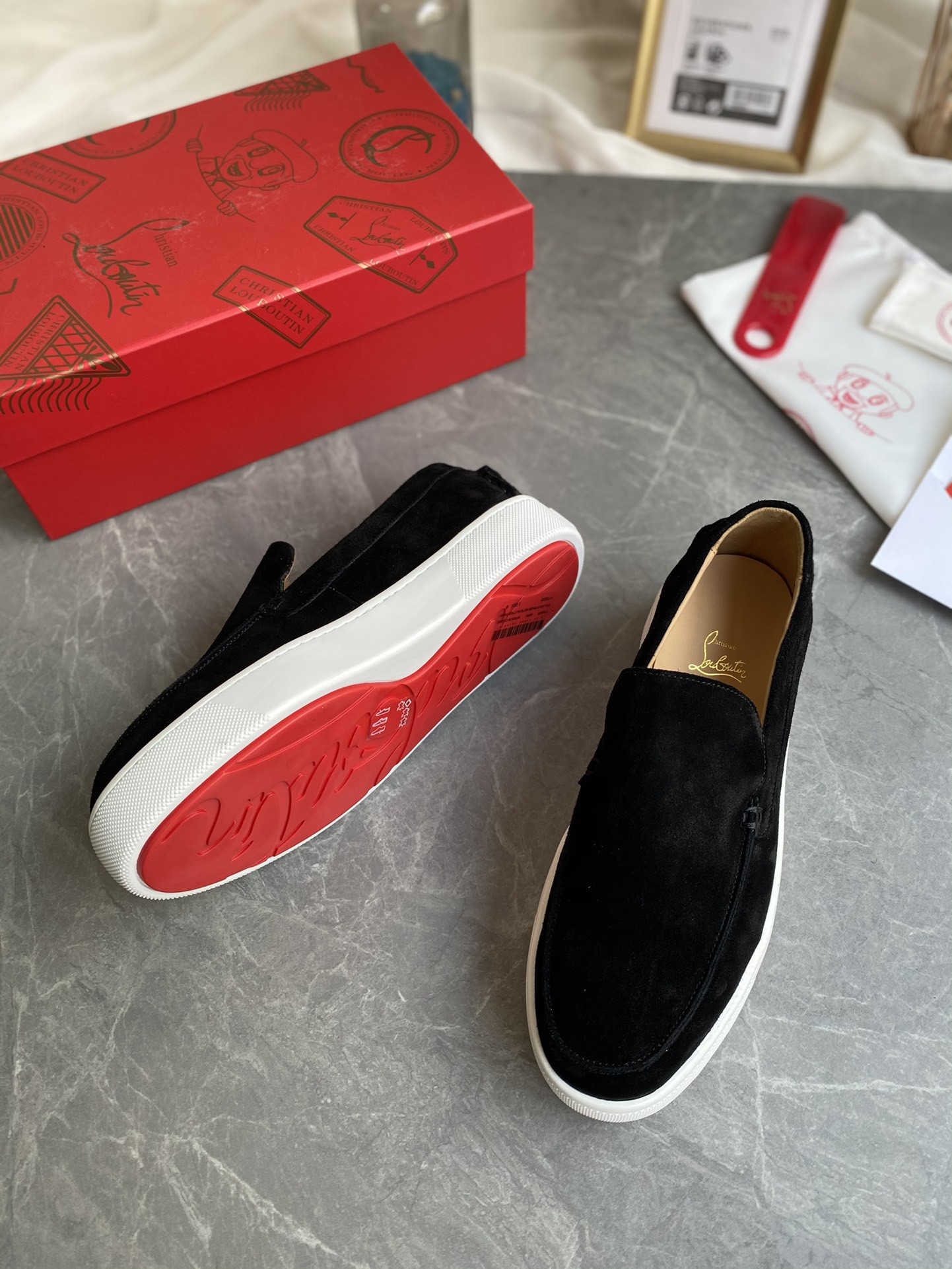 UA Christian Louboutin thick-soled loafers
