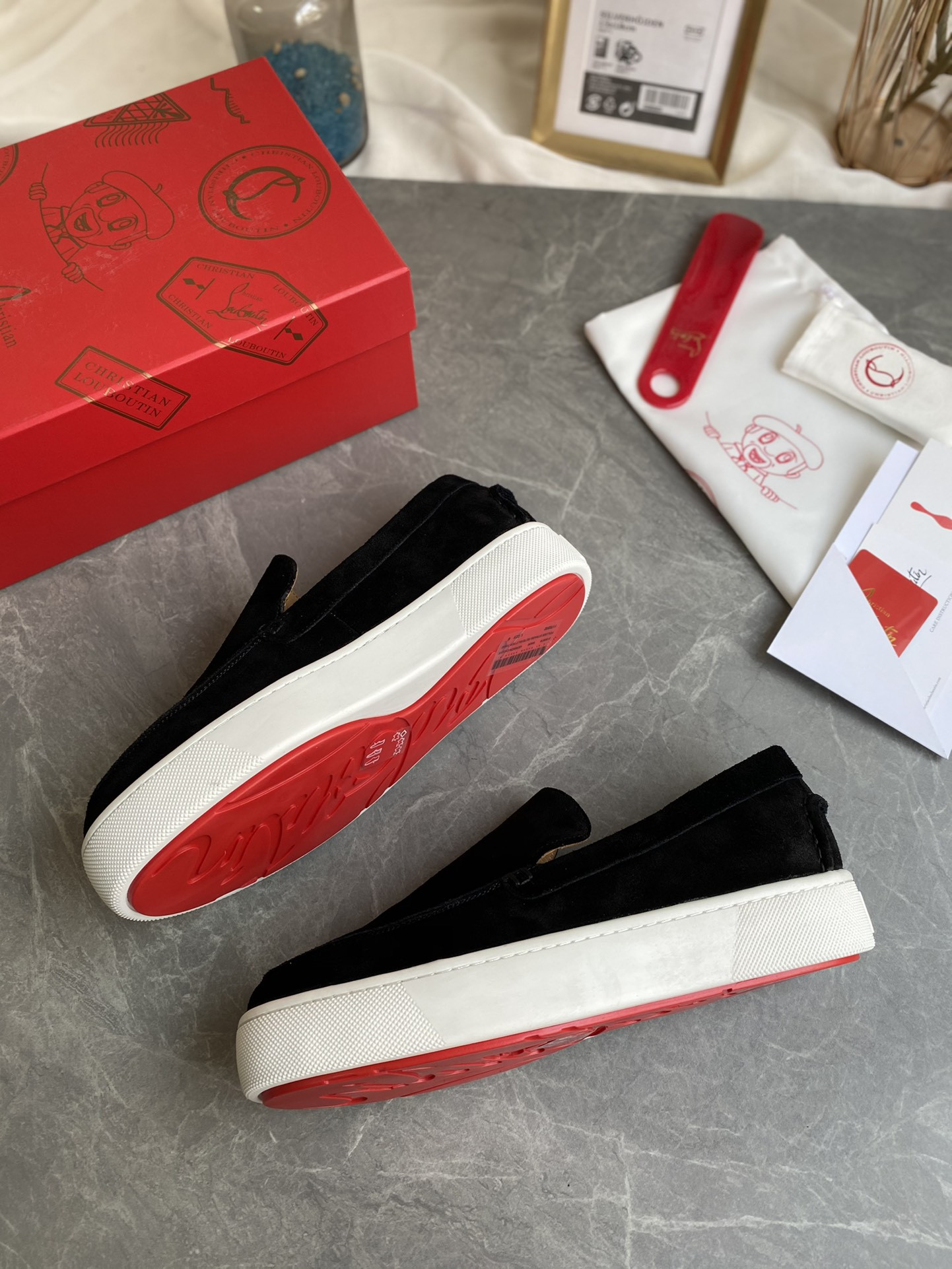 UA Christian Louboutin thick-soled loafers