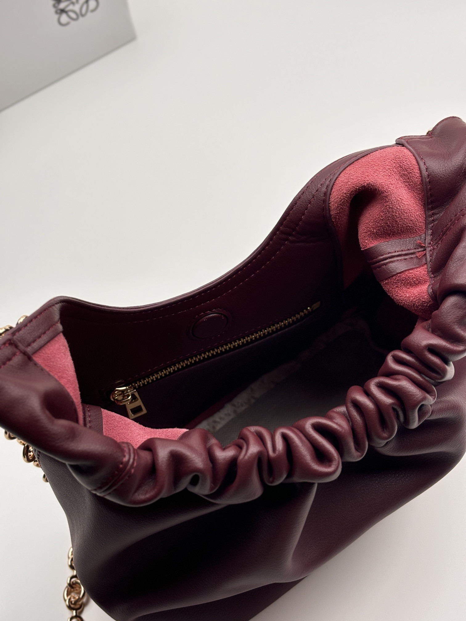 LOEWE Medium Squeeze bag in mellow nappa lambskin 34x33x13.5cm