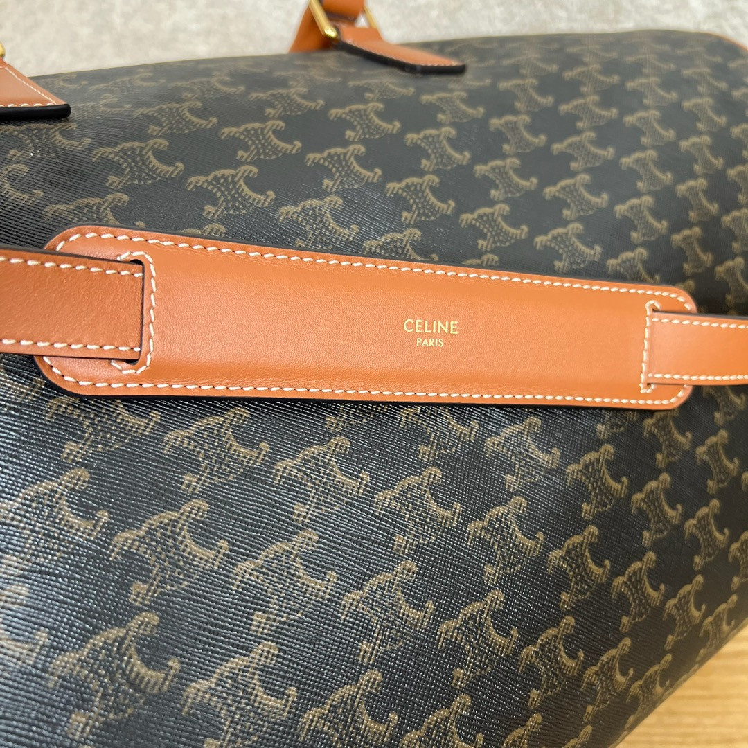 Celine Large Travel Bag IN Triomphe Canvas with Celine Print 50x27x23cm