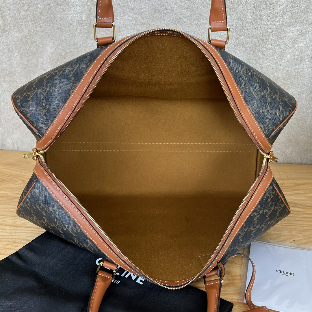 Celine Large Travel Bag IN Triomphe Canvas with Celine Print 50x27x23cm