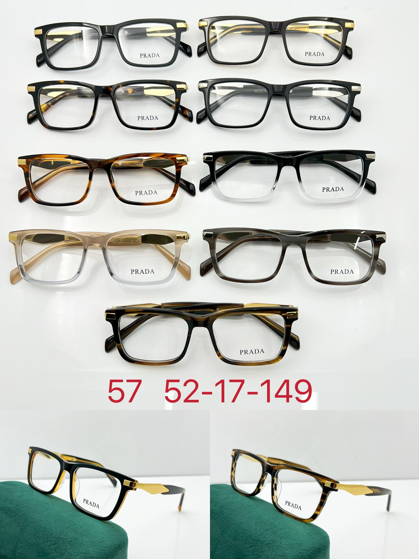Prada Glasses 57ZV 52-17-149