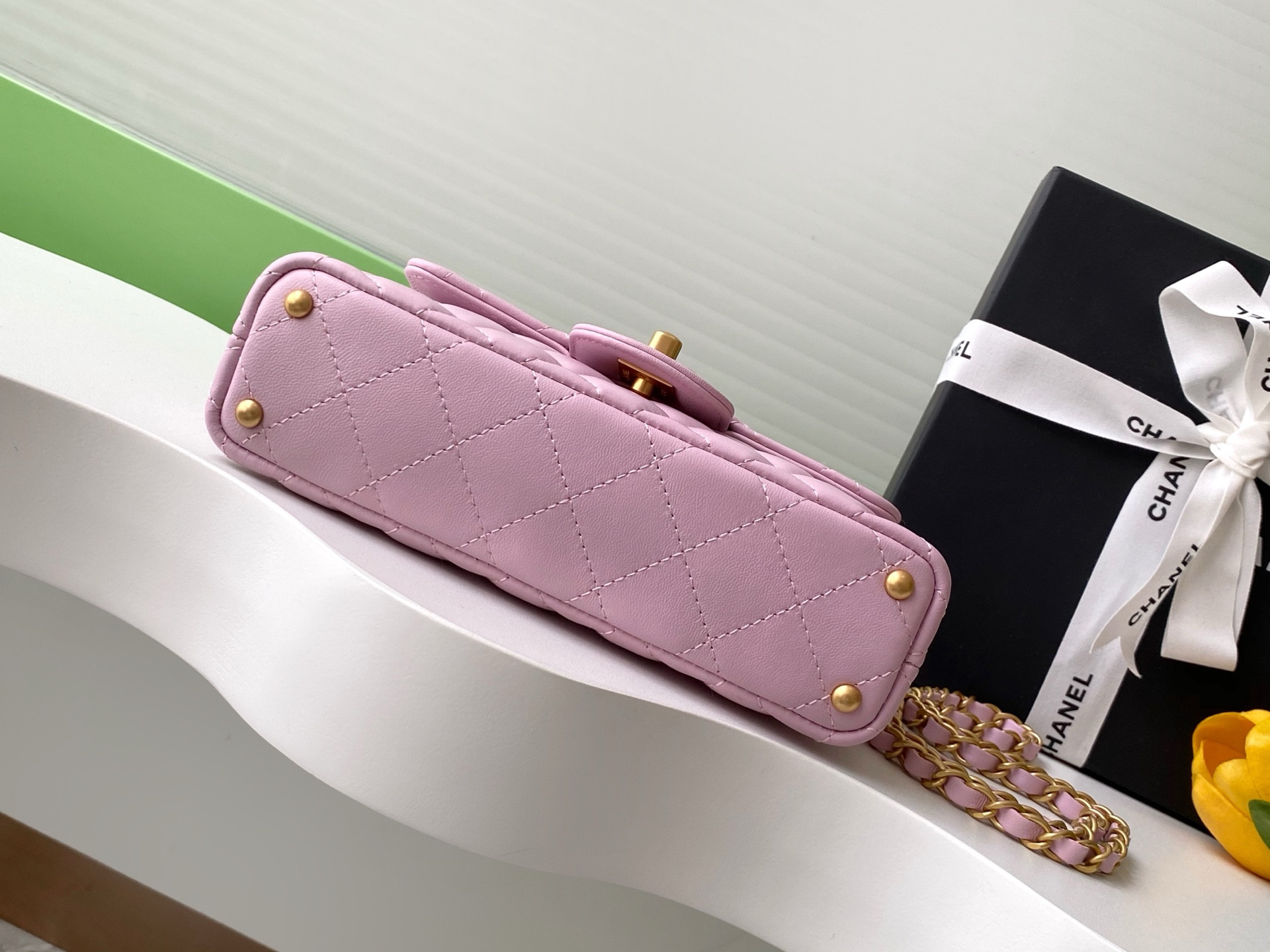 Chanel Small Top Handle Flap Bag AS5355 11.5 x 22 x 6cm