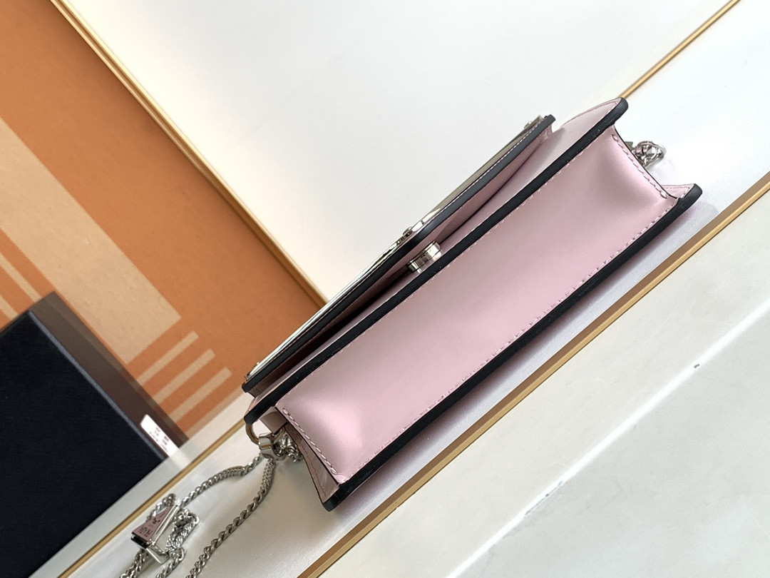 Prada Brushed Leather Shoulder Bag 17x 9.5x3.5cm