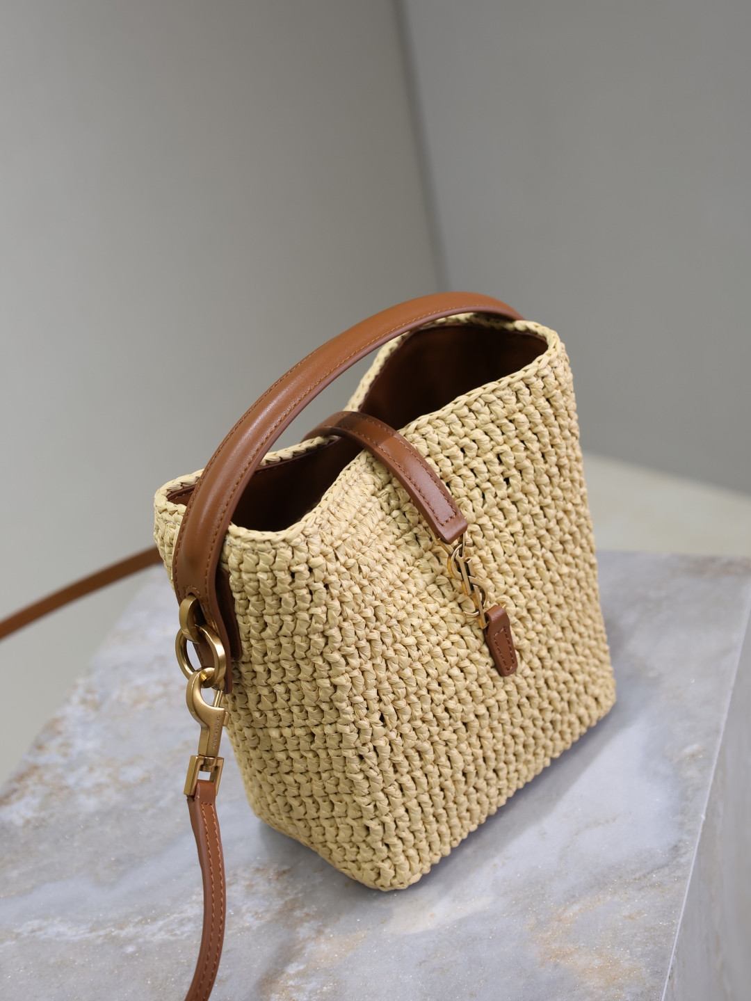 YSL LE 37 mini (raffia) 15x13x6cm