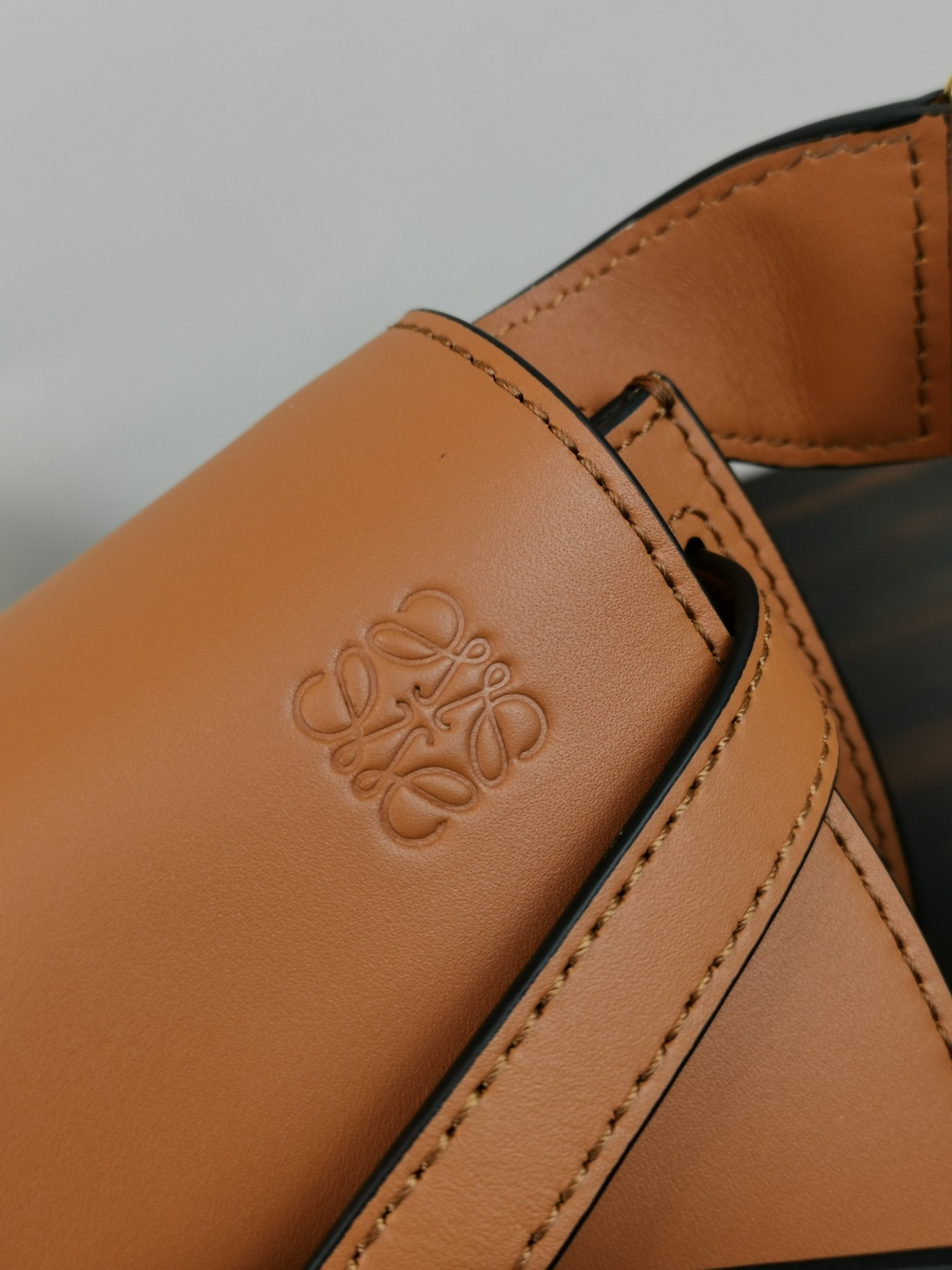 LOEWE Mini Gate Dual bag in soft calfskin and jacquard 21x12.5x9.5cm