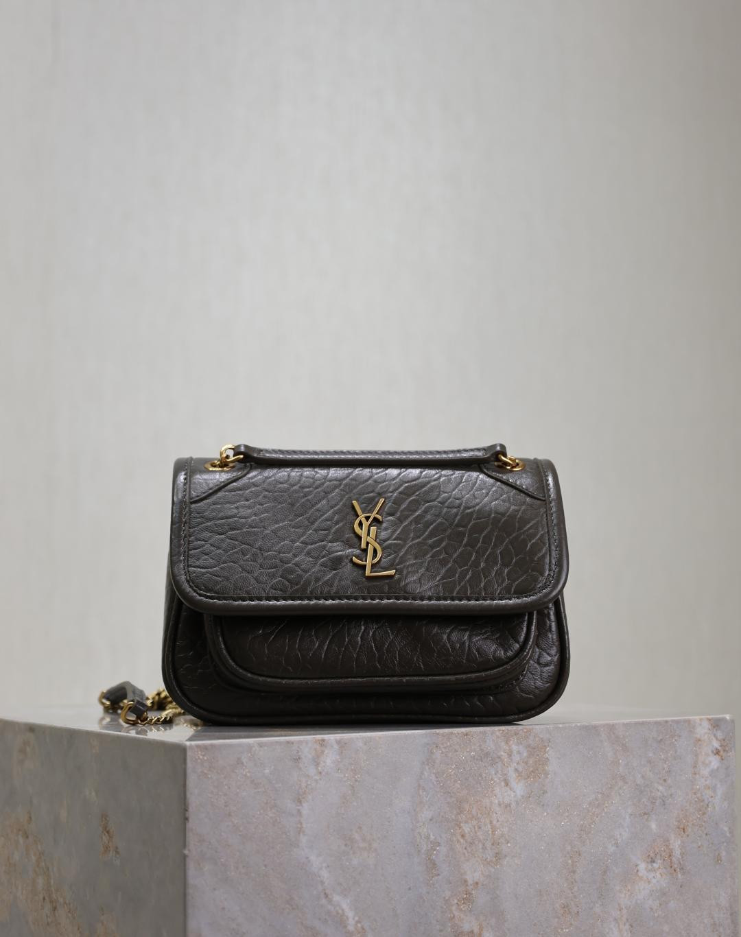 YSL Niki Mini in grained lambskin 828736 12.5x18x5cm