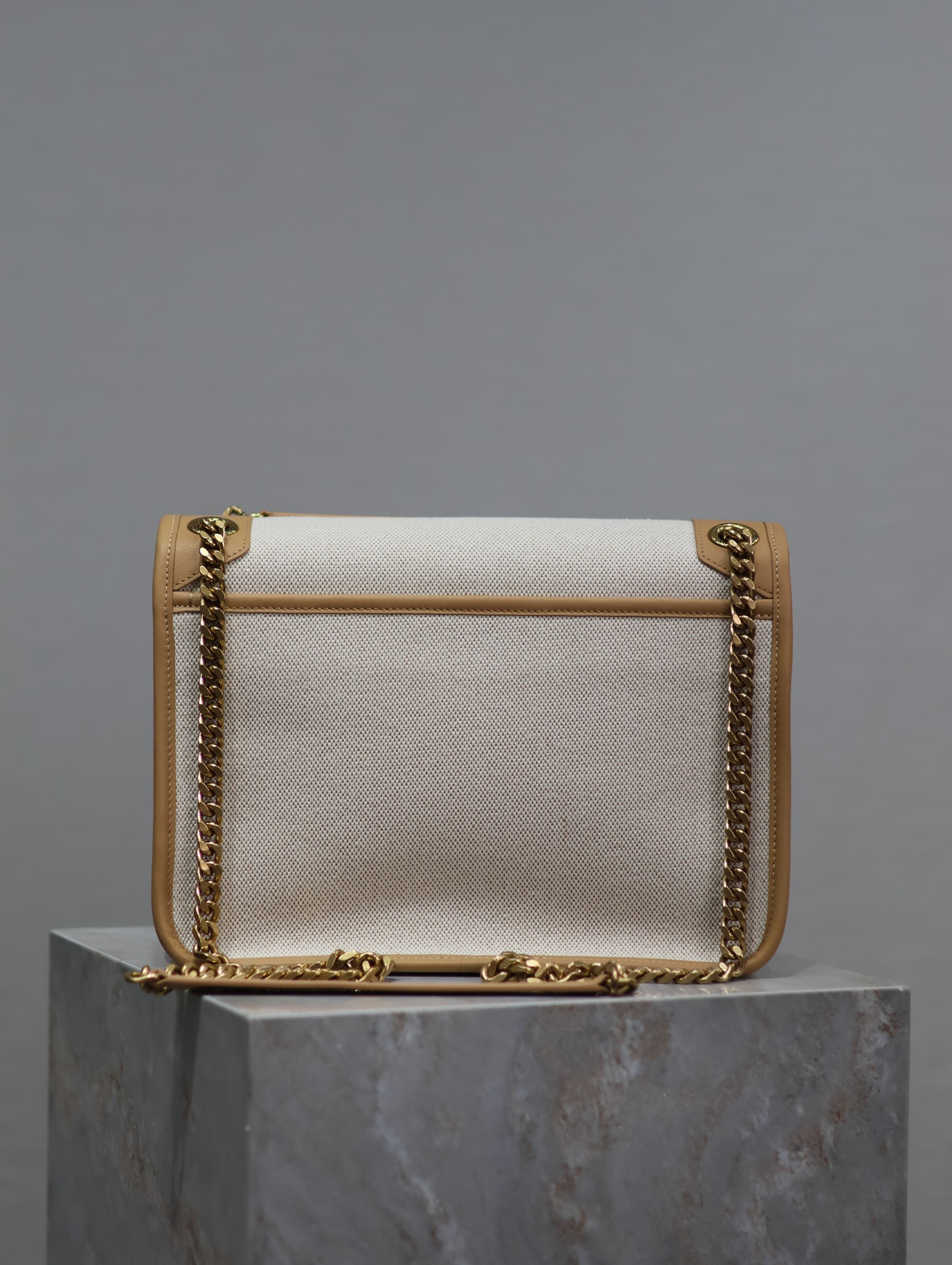 YSL NIKI MEDIUM IN Calfskin Cotton and Linen 28x20x8.5cm