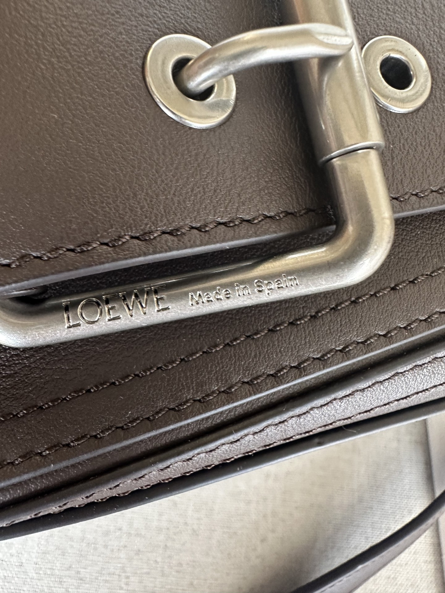 Loewe Small Puzzle Biker bag in shiny calfskin 16.5x24x10.5cm