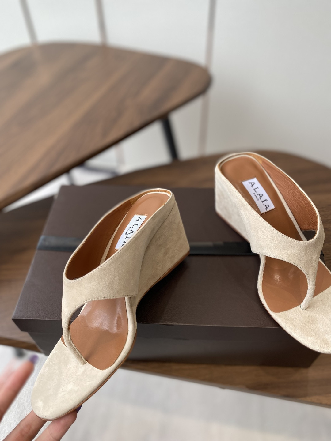 UA Alaia Wedge Cube Satin Sandal(Customized Size 7-10 days production time)