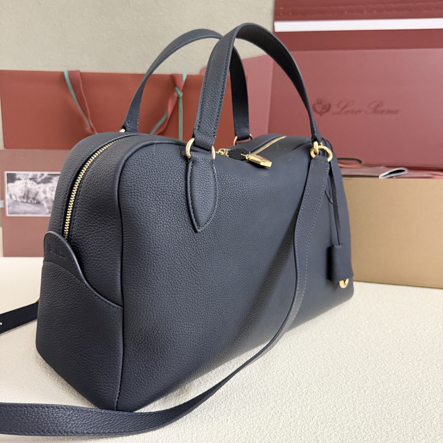 Loro Piana Needle Deep Royal Blue 38x22x16cm