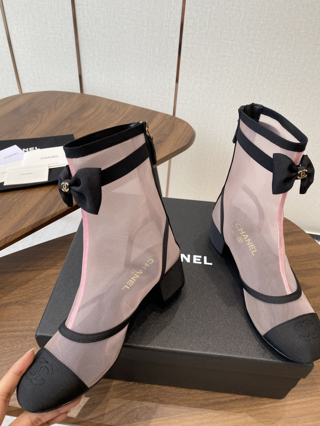 UA Chanel Short Boots 5cm Heel