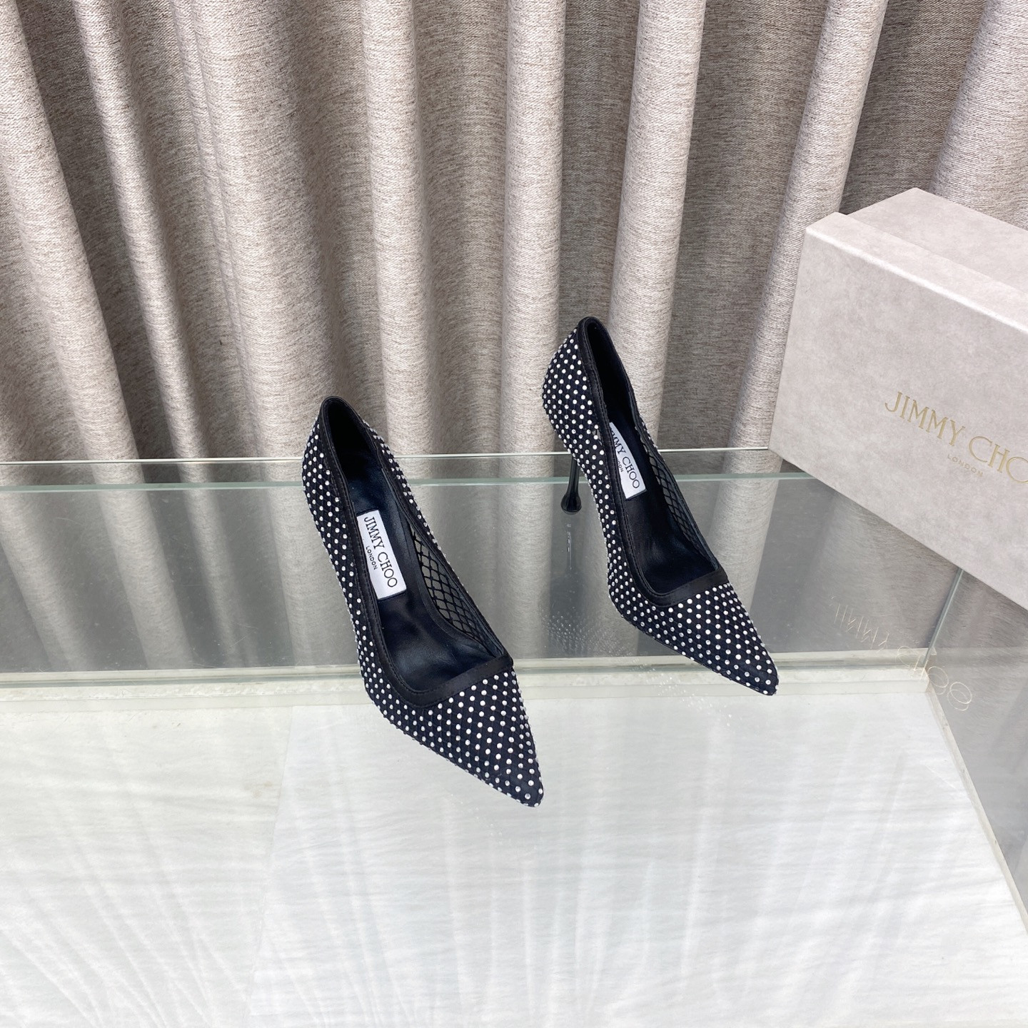 UA Jimmy Choo Ixia Mesh Pumps 8.5cm