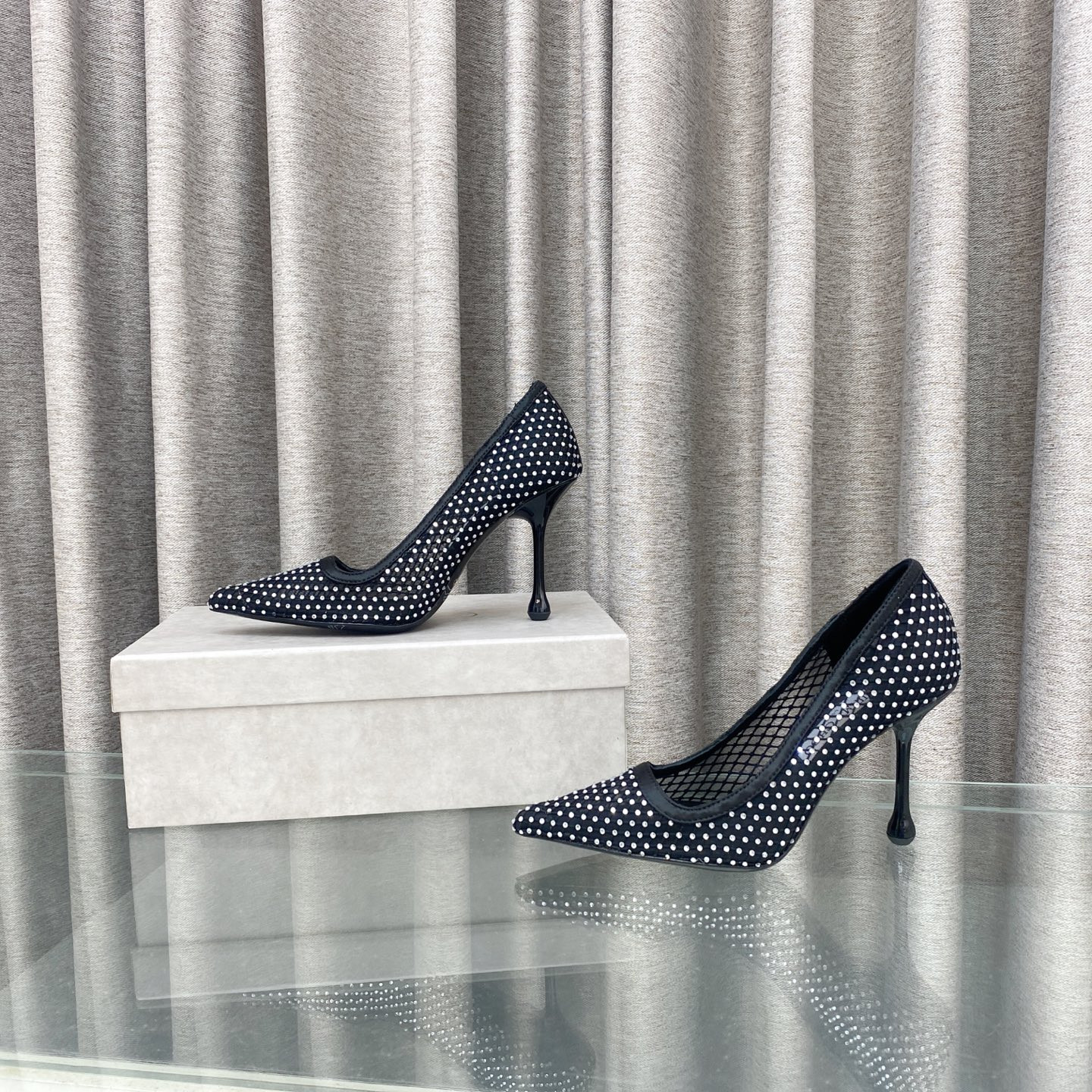 UA Jimmy Choo Ixia Mesh Pumps 8.5cm