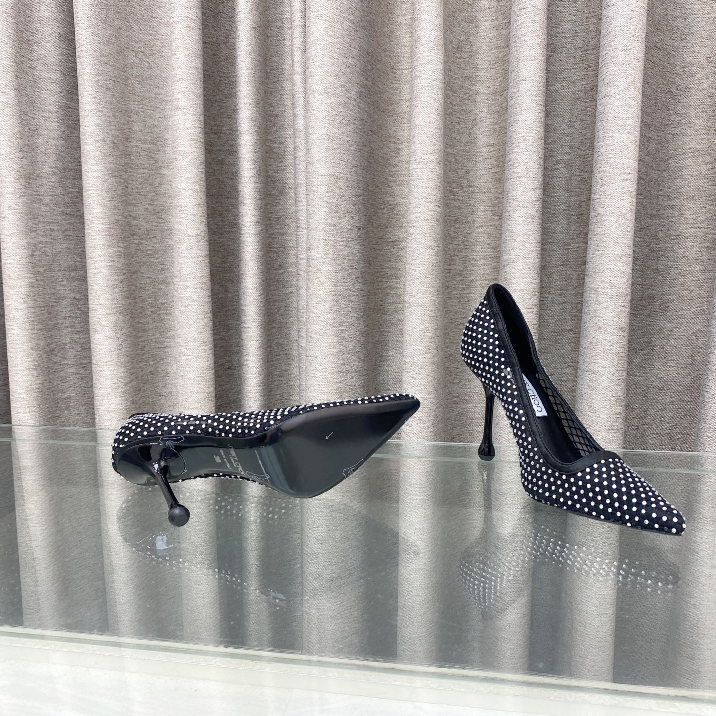 UA Jimmy Choo Ixia Mesh Pumps 8.5cm