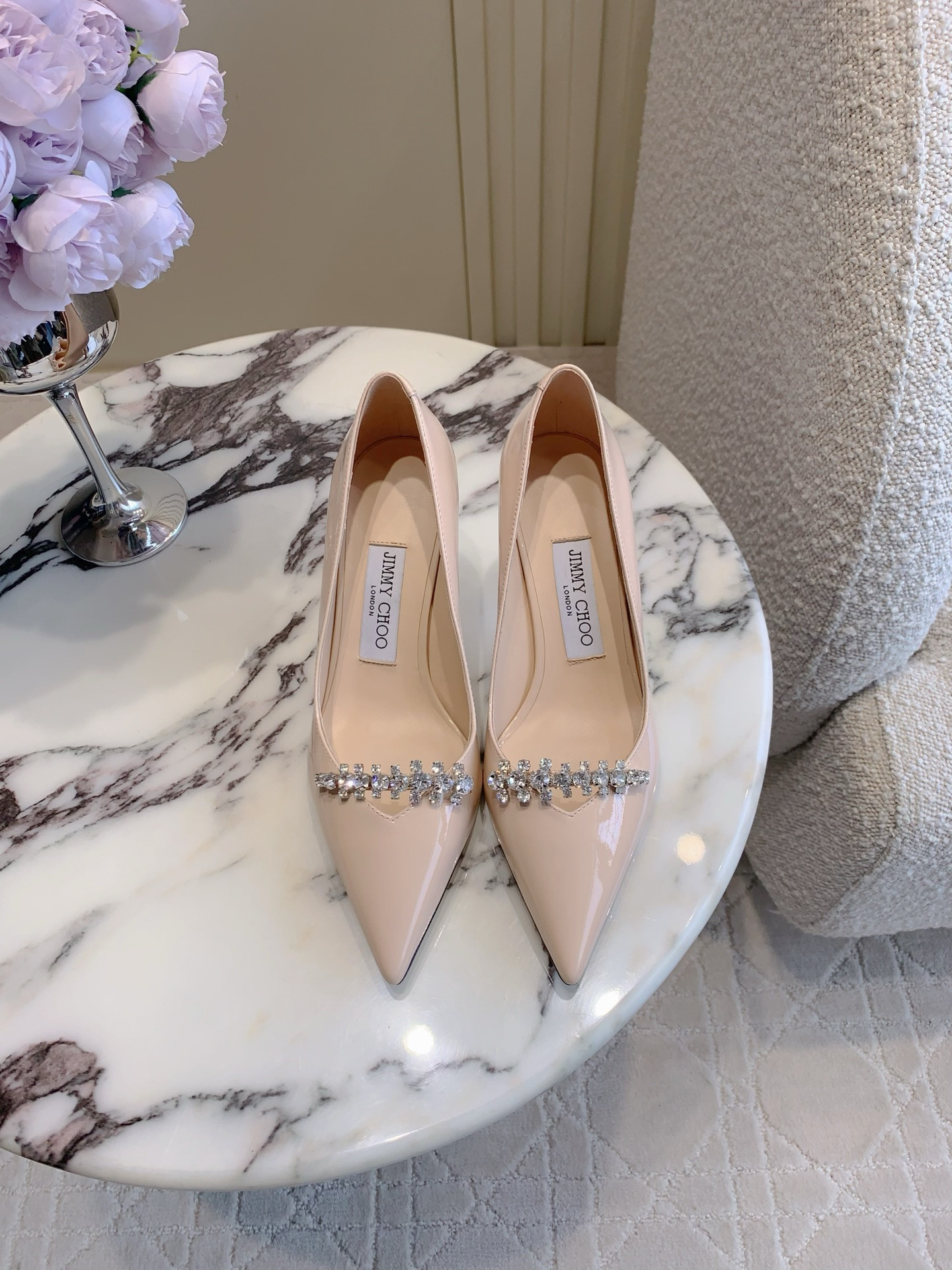 UA Jimmy Choo Belinda Crystal-embellished Pumps 7.5cm