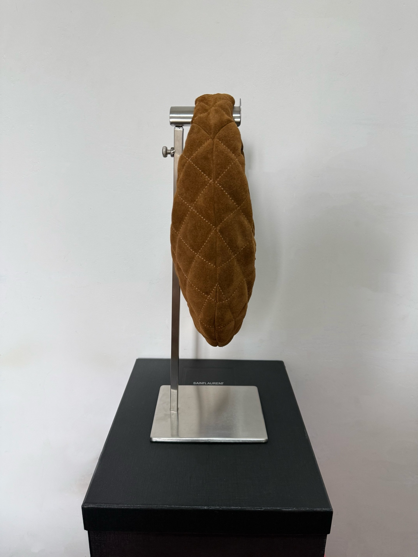 YSL ICARINO in Quilted Suede 17x15.5x3cm