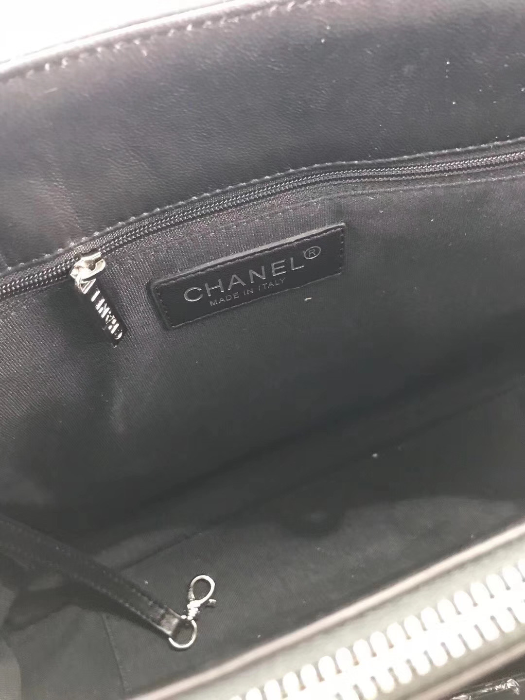 Chanel GST lambskin leather silver hardware